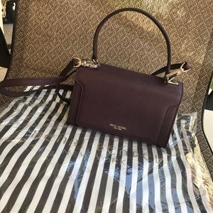 Henri Bendel leather Claremont satchel (burgundy)